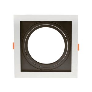 SPOT RECUADO P/ AR111 BRANCO C/ PRETO APOLLO