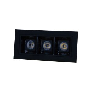 SPOT LED LINEAR EMBUTIR 6W 3000K PRETO APOLLO