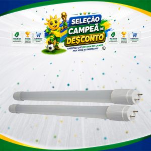 LAMP. TUBULAR LED T8 18W 1200MM 3000K G13 BIVOLT TOP LIGHT