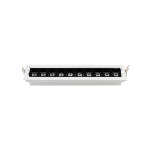 SPOT LED LINEAR EMBUTIR MOVEL 10W 3000K BRANCO C/ PRETO
