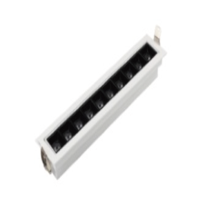 SPOT LED LINEAR EMBUTIR MOVEL 20W 3000K BRANCO C/ PRETO