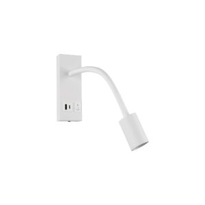 SPOT LED P/ CABECEIRA FLEX USB 4W PRETO IP20