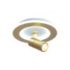 SYFLAR PLAFON + SPOT LED 18W DOURADO