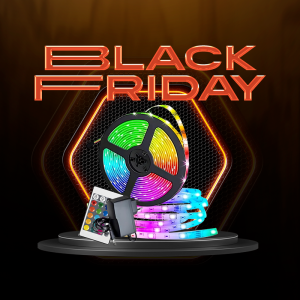 KIT FITA LED 5050 54LDS/M RGB 5M 12V C/FONTE + CONT. IP44 APOLLO