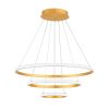 PENDENTE LED ARCHI 3 AROS DOURADO 70W