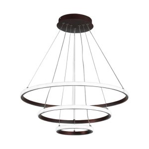 PENDENTE  LED ARCHI  3 AROS PRETO 70W