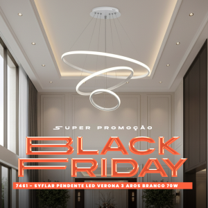 PENDENTE  LED VERONA 3 AROS BRANCO 60W