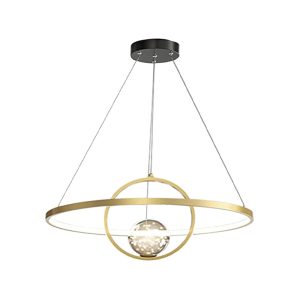 PENDENTE LED LUNA DOURADO 56W