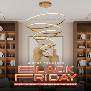 PENDENTE  LED VERONA 6 AROS - DOURADO