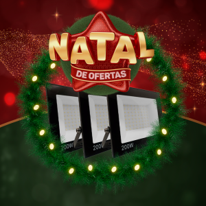 PROJETOR LED E 200W SLIM IP65 6500K 1.0/ 42X30.5