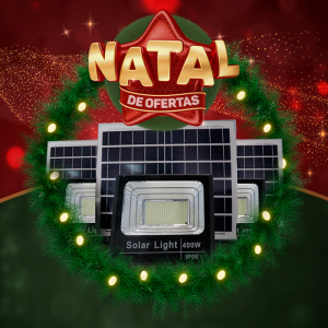 PROJETOR LED SOLAR 200W 6500K + PLACA C/C TOP LIGHT