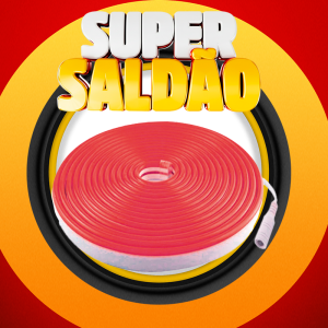 FITA NEON 5M DC12V IP65 VERMELHO APOLLO