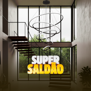 PENDENTE  LED VERONA 5 AROS - PRETO 100W