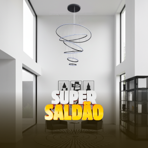 PENDENTE  LED VERONA 6 AROS - PRETO 110W