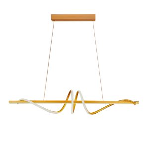 SYFLAR PENDENTE LED WAVE 36W 3K/ 4K/ 6.5K DOURADO QD