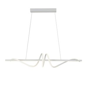 SYFLAR PENDENTE LED WAVE 36W 3K/ 4K/ 6.5K BRANCO RTP