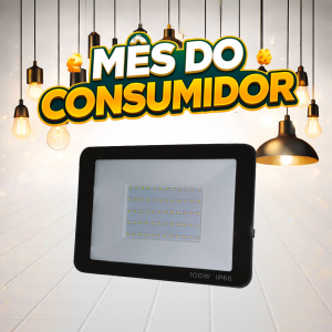 PROJETOR LED MINI C 100W TL100 6500K 0.3/ 10.5X7.5 TOP LIGHT