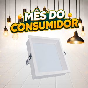 PAINEL RECUADO EMB. QD. 22X22 18W 3000K BR