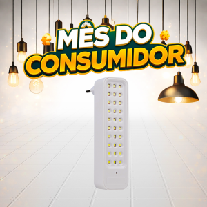 LUM. EMERGENCIA 30LEDS 2W SLIM C/ PLUG IP20 APOLLO