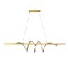 SYFLAR PENDENTE LED WAVE 36W 3K/ 4K/ 6.5K DOURADO RTP