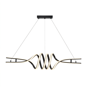 SYFLAR PENDENTE LED WAVE DUO 48W 3K/ 4K/ 6.5K PRETO