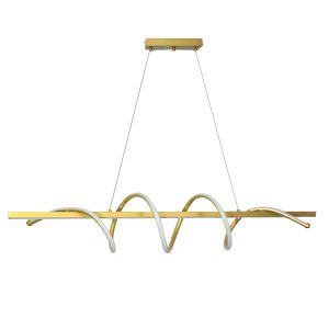 SYFLAR PENDENTE LED WAVE 36W 3K/ 4K/ 6.5K DOURADO QD