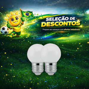 LAMP. BOLINHA G-45 4W 3000K E27 BIVOLT TOP LIGHT