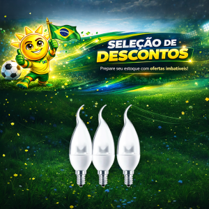 LAMP. VELA LED BICO CLARA CF37 4W E14 3000K