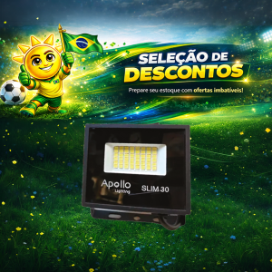 PROJETOR LED B 30W 6500K SLIM30 0.5/ 7.7X6 APOLLO