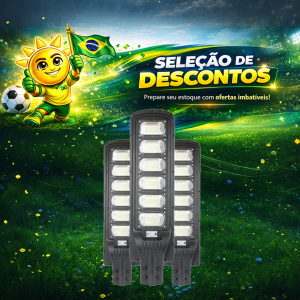LUM. POSTE/PUBLICA SOLAR 300W 6500K +  PLACA APOLLO