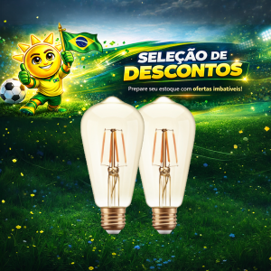 LAMP. FILAMENTO 4W ST64 E27 2200K BIVOLT APOLLO