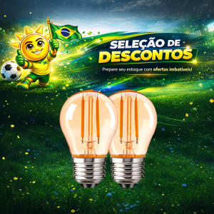 LAMP. FILAMENTO 2W G45 E27 2200K BIVOLT APOLLO