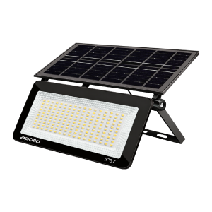 PROJETOR LED SOLAR 400W 126 LEDS  COM CONTROLE REMOTO IP67