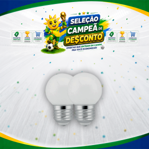 LAMP. BOLINHA G-45 4W 3000K E27 BIVOLT TOP LIGHT