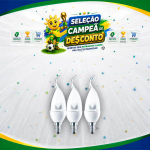 LAMP. VELA LED BICO CLARA CF37 4W E14 3000K