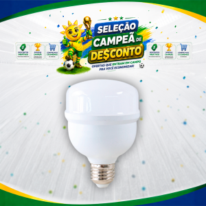 LAMP. BULBO LED T 30W 6500K E27 BIVOLT TOP LIGHT