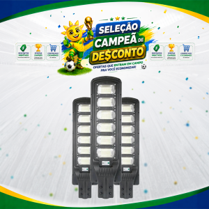 LUM. POSTE/PUBLICA SOLAR 300W 6500K + PLACA APOLLO