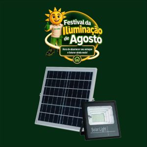 PROJETOR LED SOLAR 150W 6500K + PLACA C/C TOP LIGHT