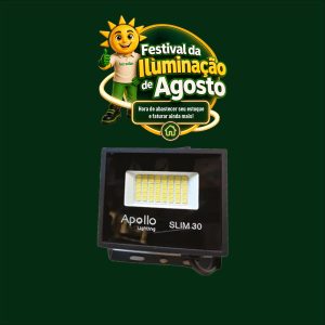 PROJETOR LED B 30W 6500K SLIM30 0.5/ 7.7X6 APOLLO