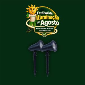 LUM. ESPETO P/ JARDIM 7W 6500K KIT2X APOLLO