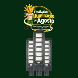 LUM. POSTE/PUBLICA SOLAR 300W 6500K +  PLACA APOLLO