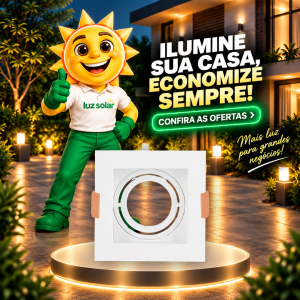 SPOT RECUADO P/ MR11 BRANCO APOLLO