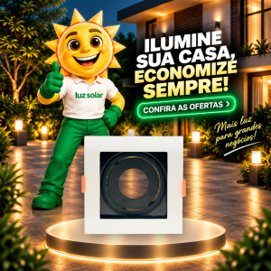 SPOT RECUADO P/ PAR 30 BRANCO C/ PRETO APOLLO