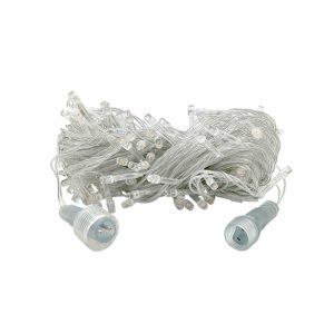 PISCA 100 LAMP VD PLUG M/F 10M 220V 1,4MM  COM STROBO  FIO TRANSPARENTE  - SEM LIGAÇÃO