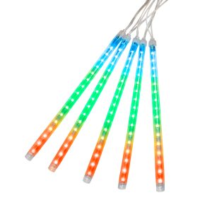 CASCATA LED CHUVA DE METEORO RGB 8 TUBO 45CM