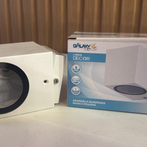GALAXY ARANDELA BRANCA QUADRADO PEQUENO P/ LAMPADA MR16