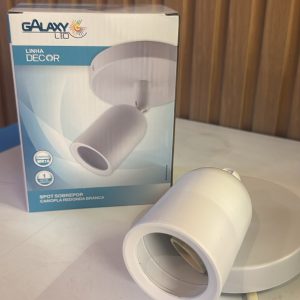 GALAXY SPOT SOBREPOR BRANCO P/ LAMPADA MR16 CANOPLA REDONDA