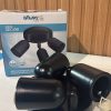 GALAXY SPOT SOBREPOR PRETO P/ 3 LAMPADA MR16 CANOPLA REDONDA
