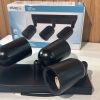GALAXY SPOT SOBREPOR PRETO PARA 3 LAMPADA MR16 CANOPLA RETANGULAR