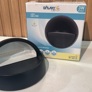 GALAXY ARANDELA ARTA REDONDA 3W 3000K IP65 BIVOLT